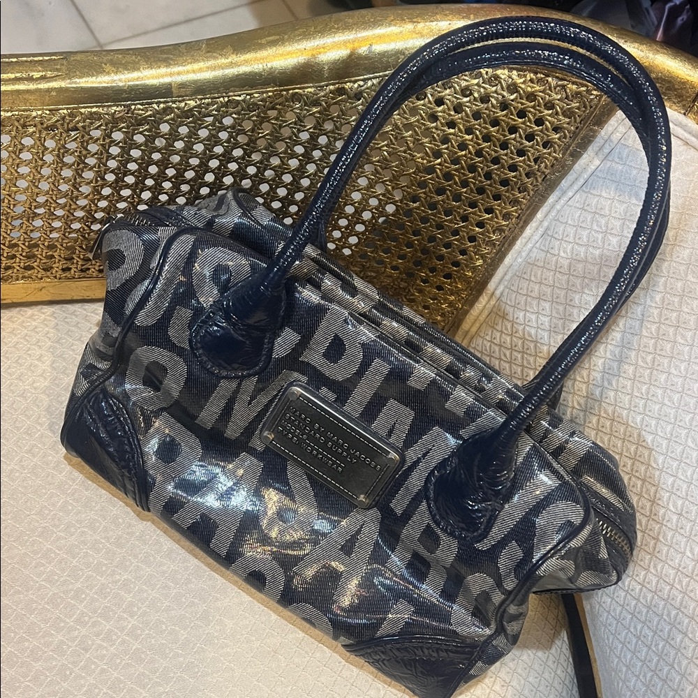 Marc By Marc Jacobs Black and Silver Patterned Bag